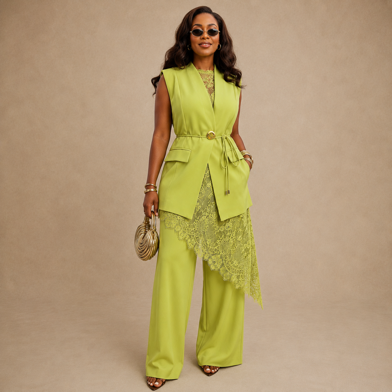 Olivia Lace Layered Suit Set