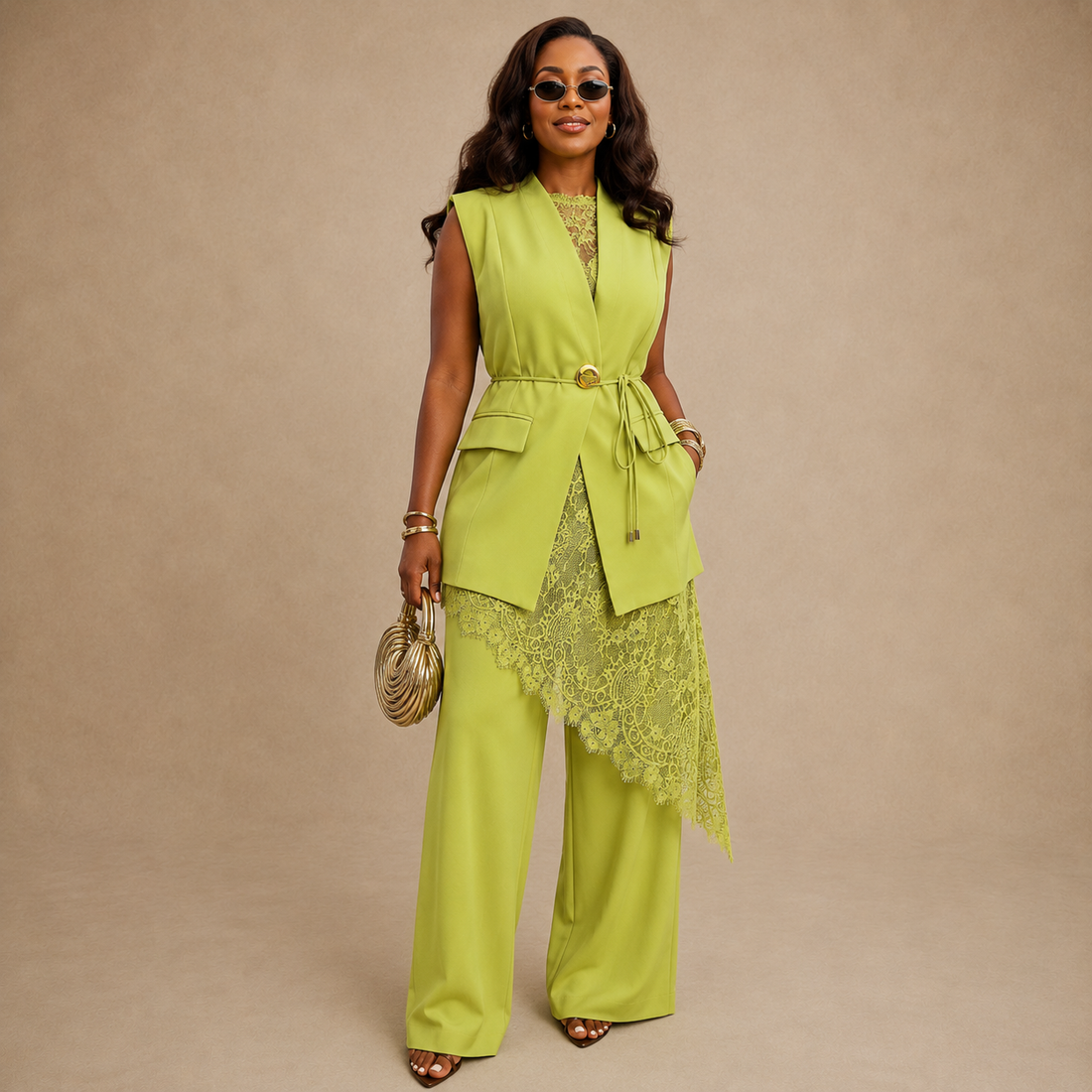 Olivia Lace Layered Suit Set
