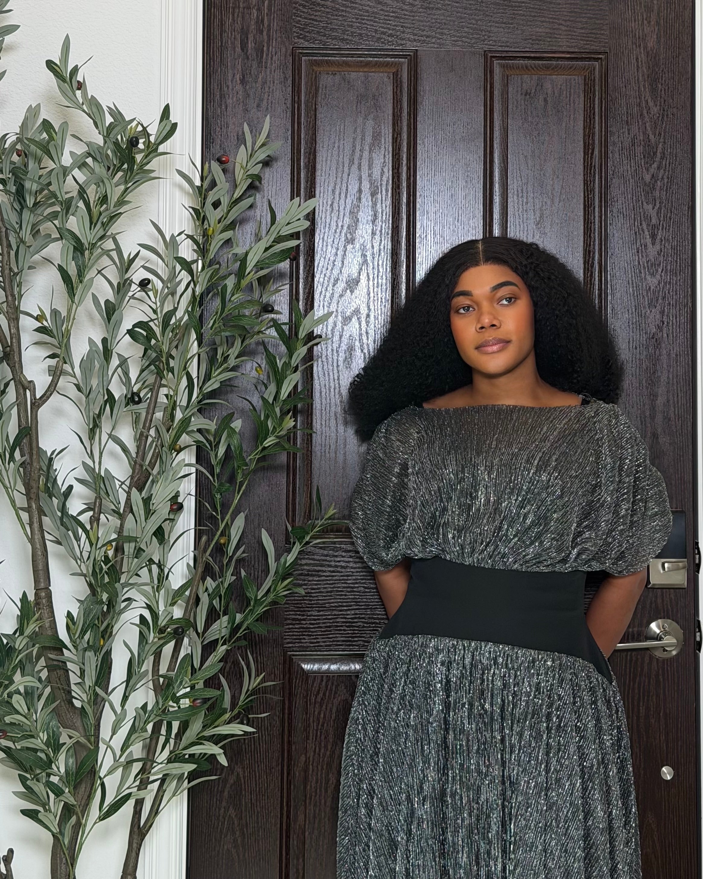 Mettalic Sculpt Dress