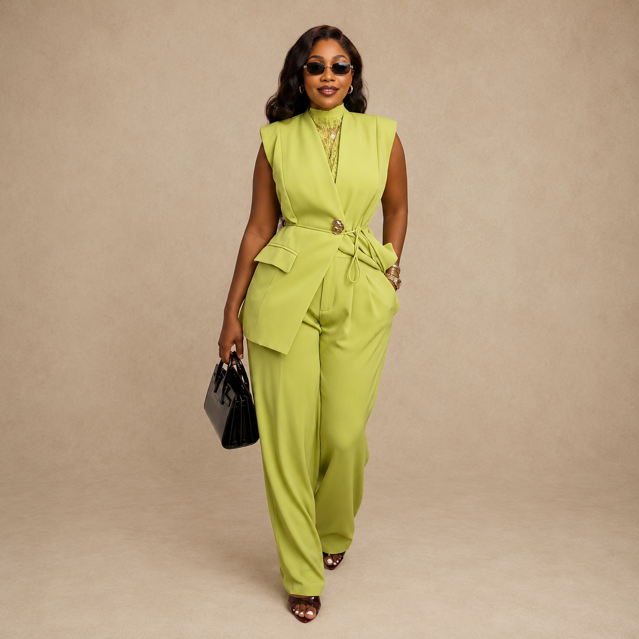 Olivia Lace Layered Suit Set
