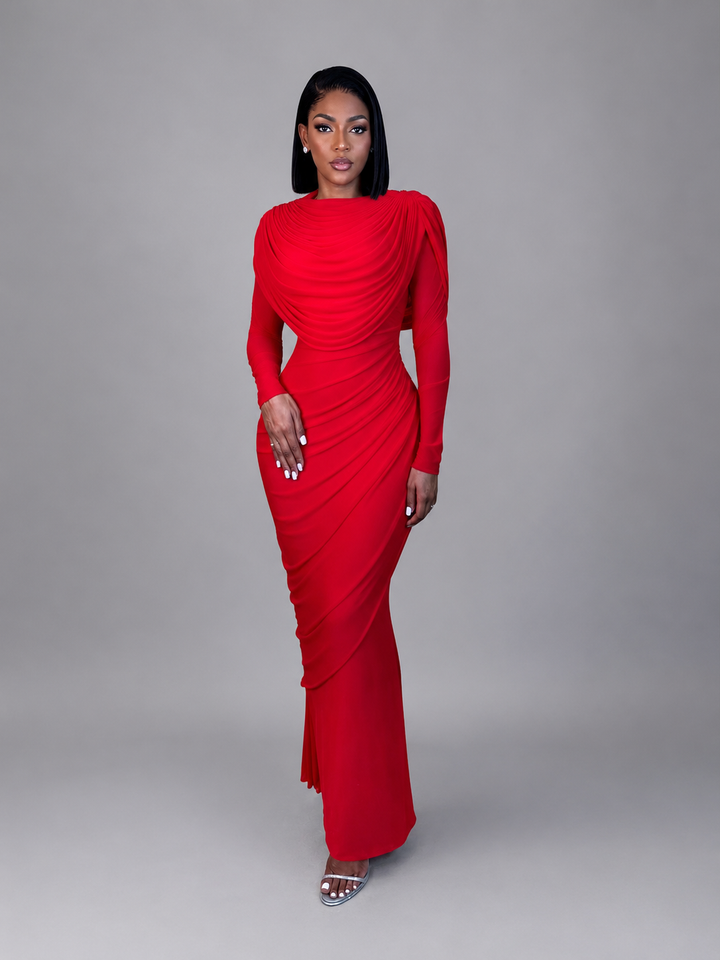 Zaria Draped Maxi Dress