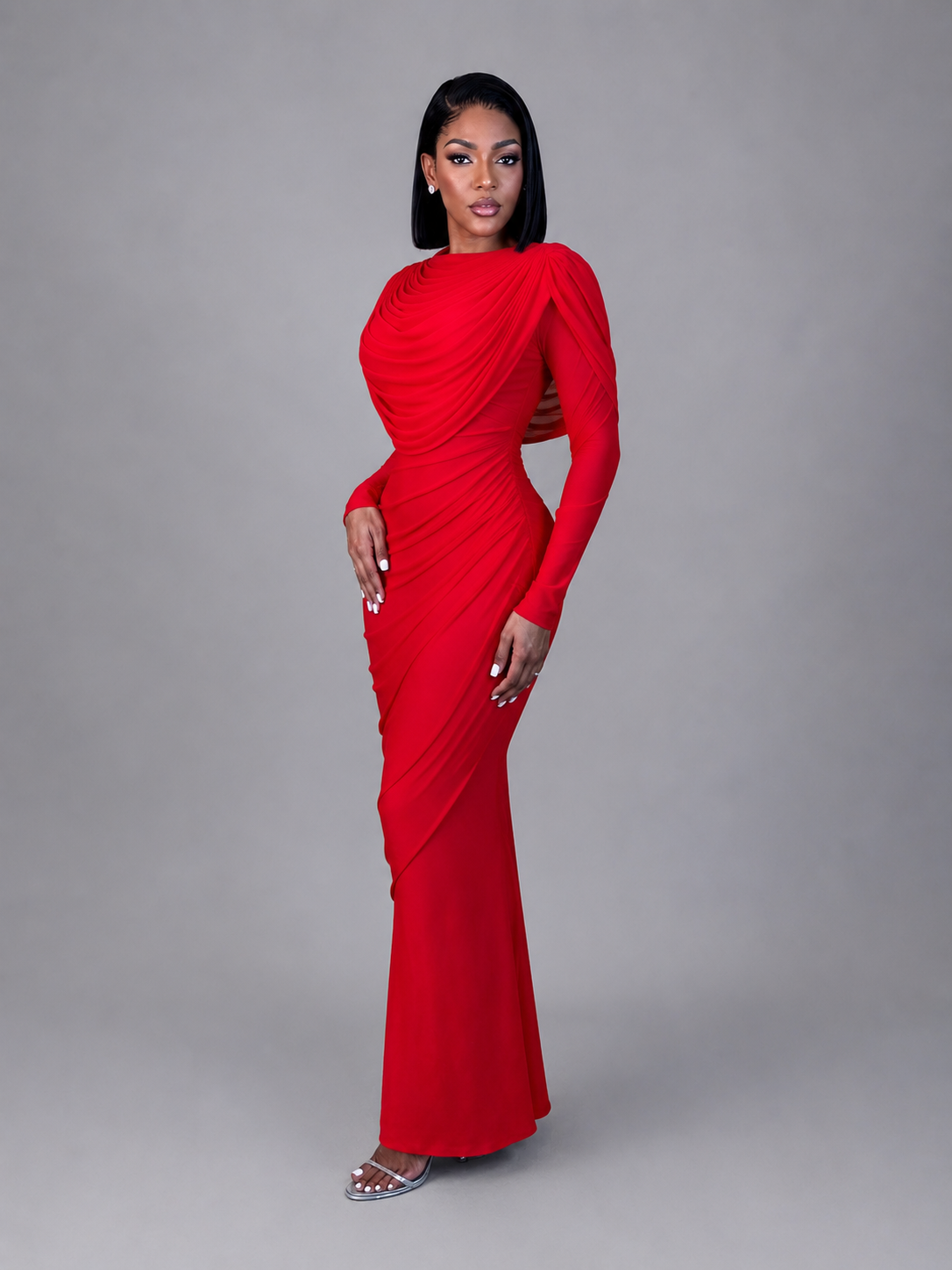 Zaria Draped Maxi Dress