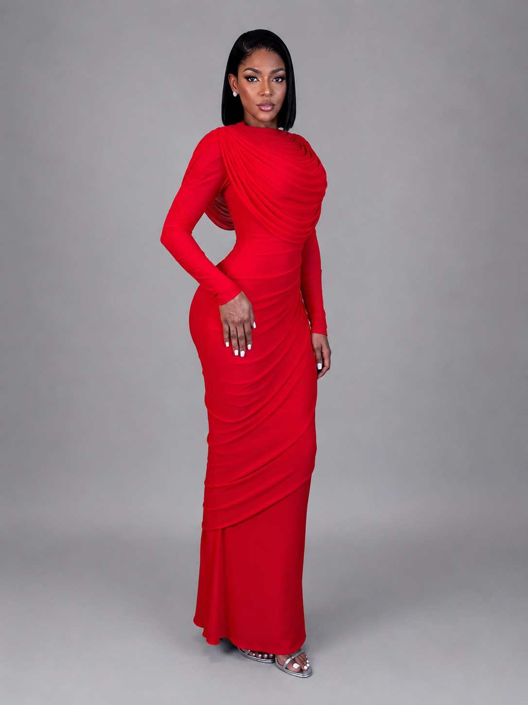 Zaria Draped Maxi Dress