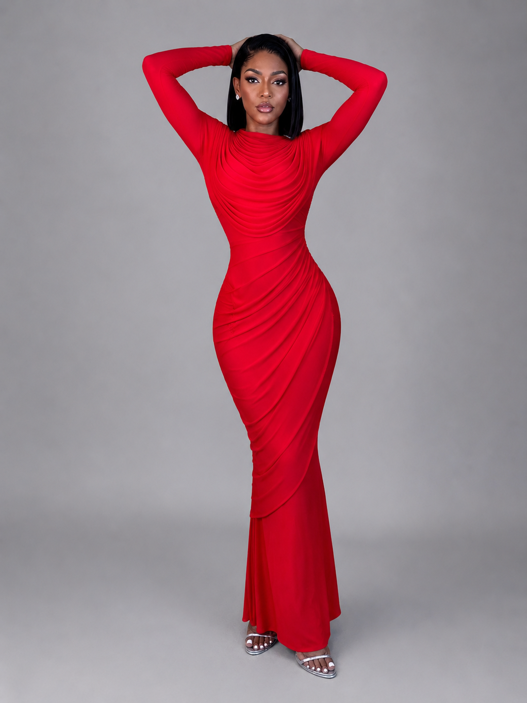 Zaria Draped Maxi Dress