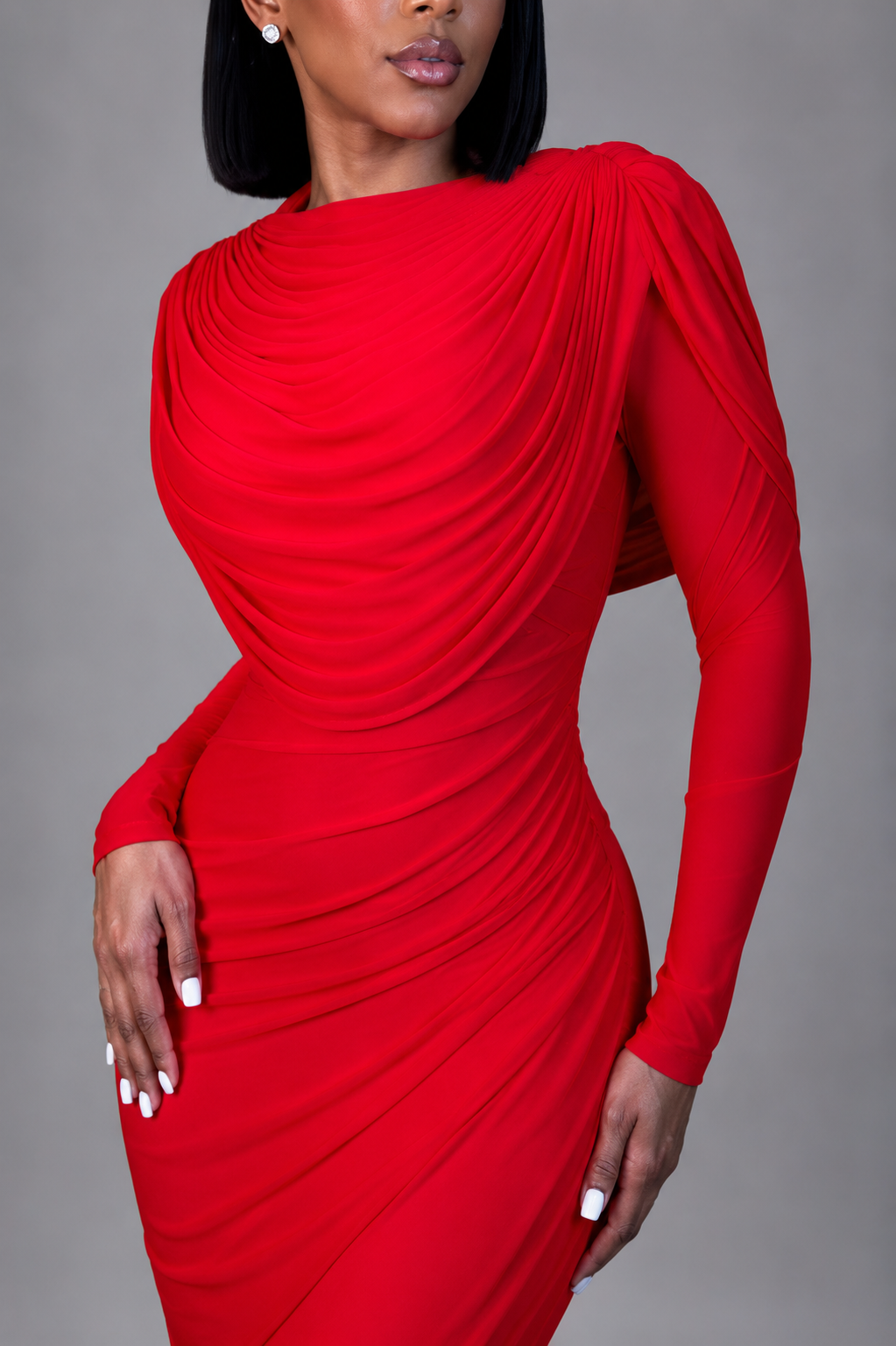 Zaria Draped Maxi Dress