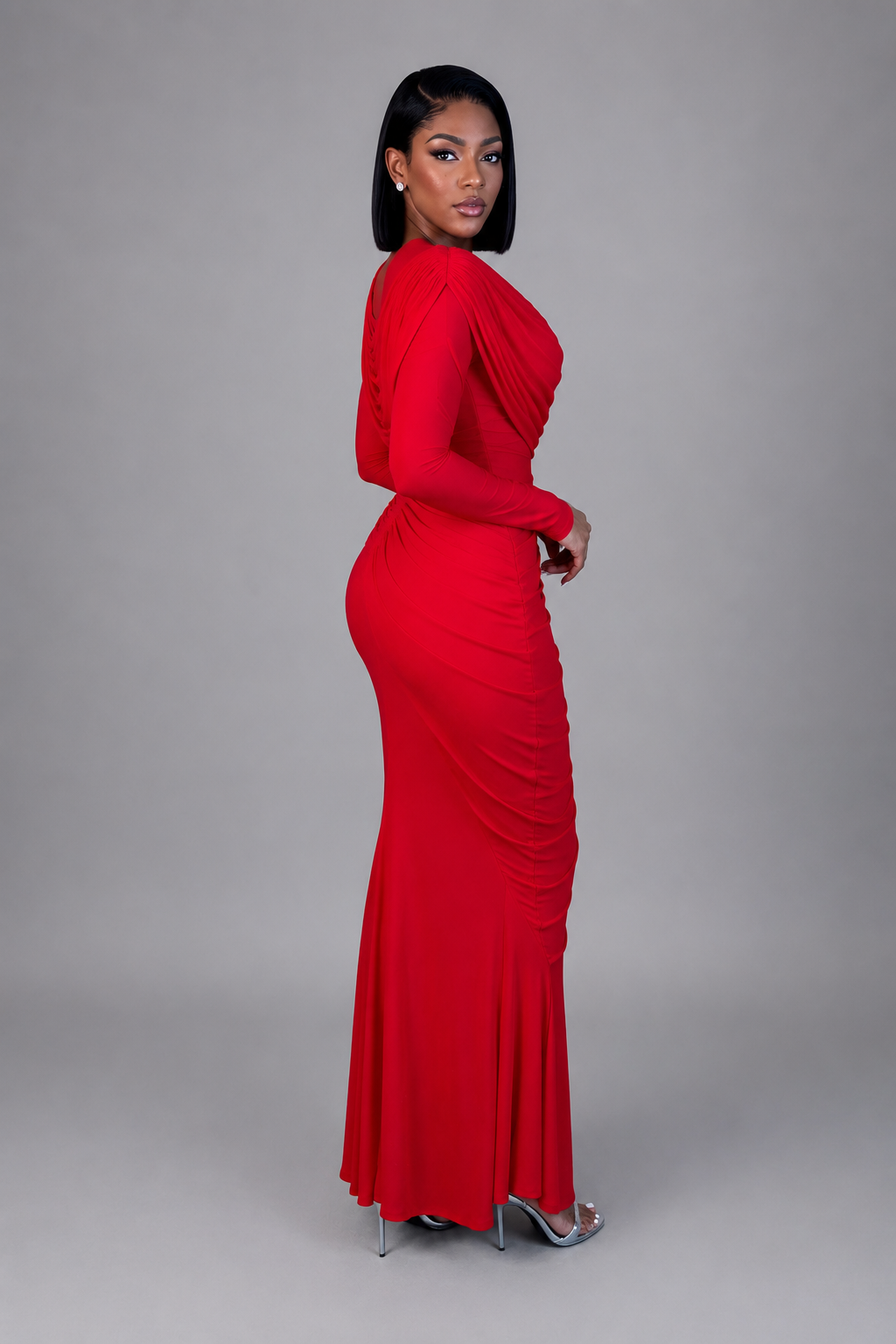 Zaria Draped Maxi Dress