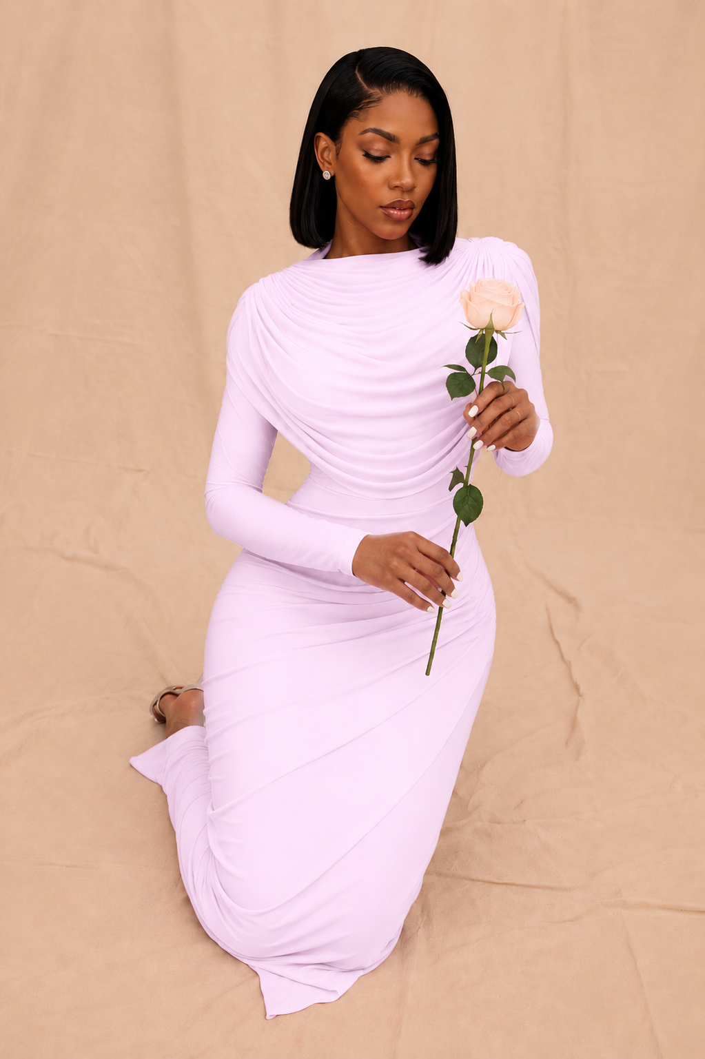 Zaria Draped Maxi Dress