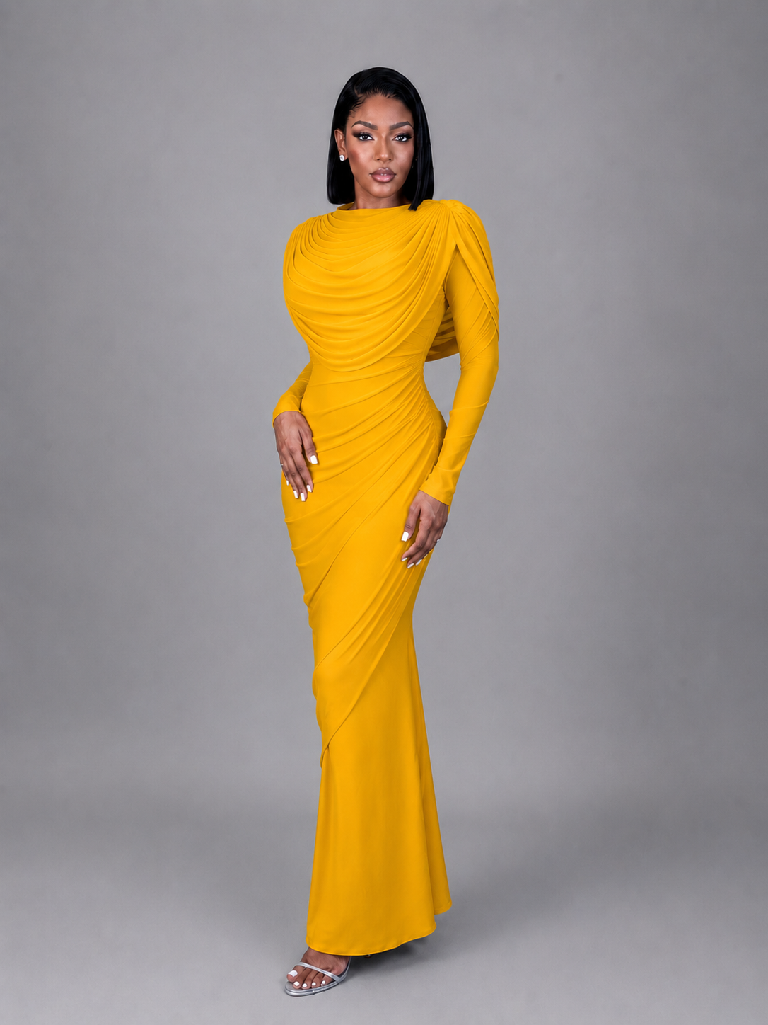 Zaria Draped Maxi Dress