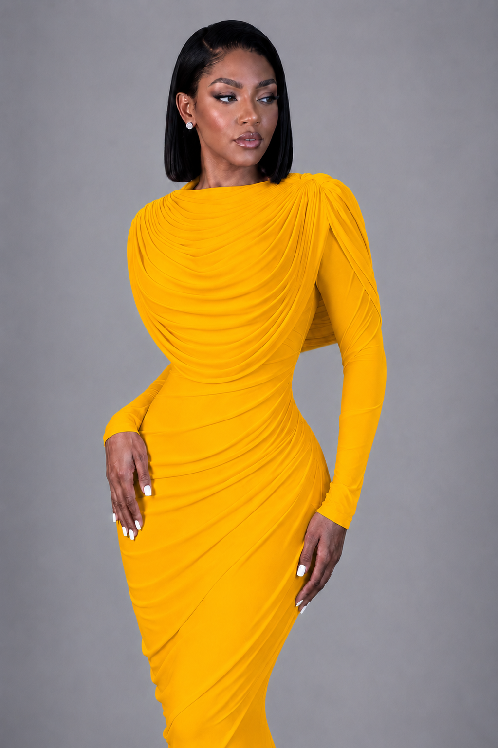 Zaria Draped Maxi Dress