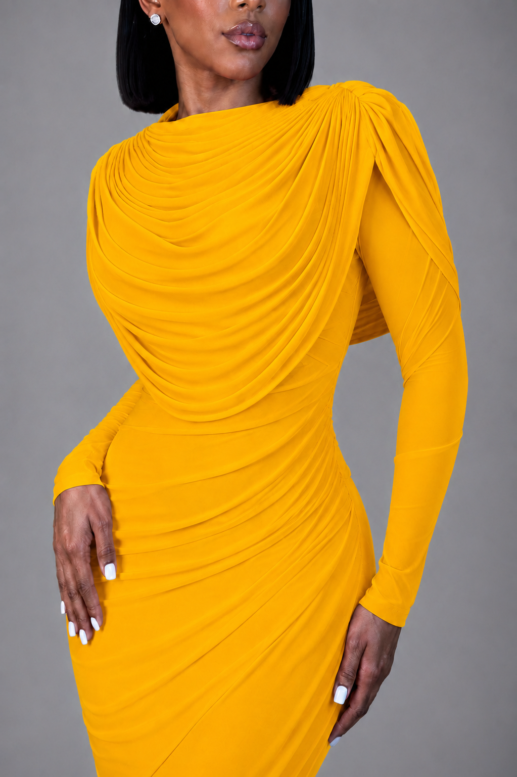 Zaria Draped Maxi Dress