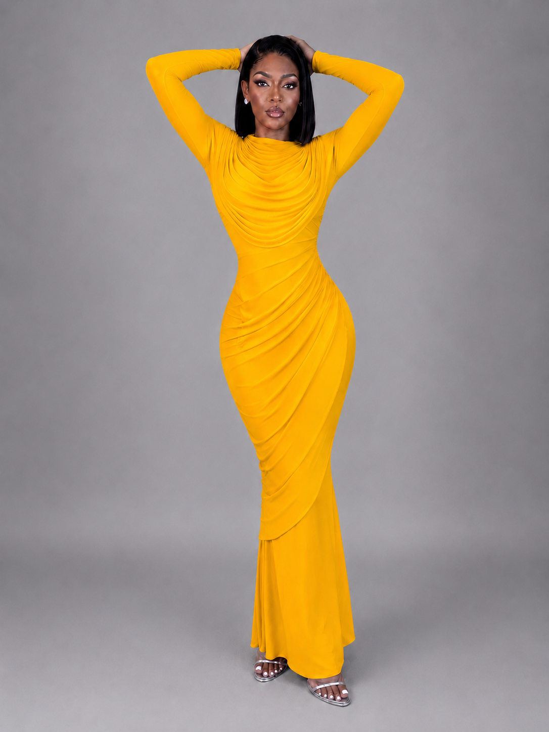 Zaria Draped Maxi Dress