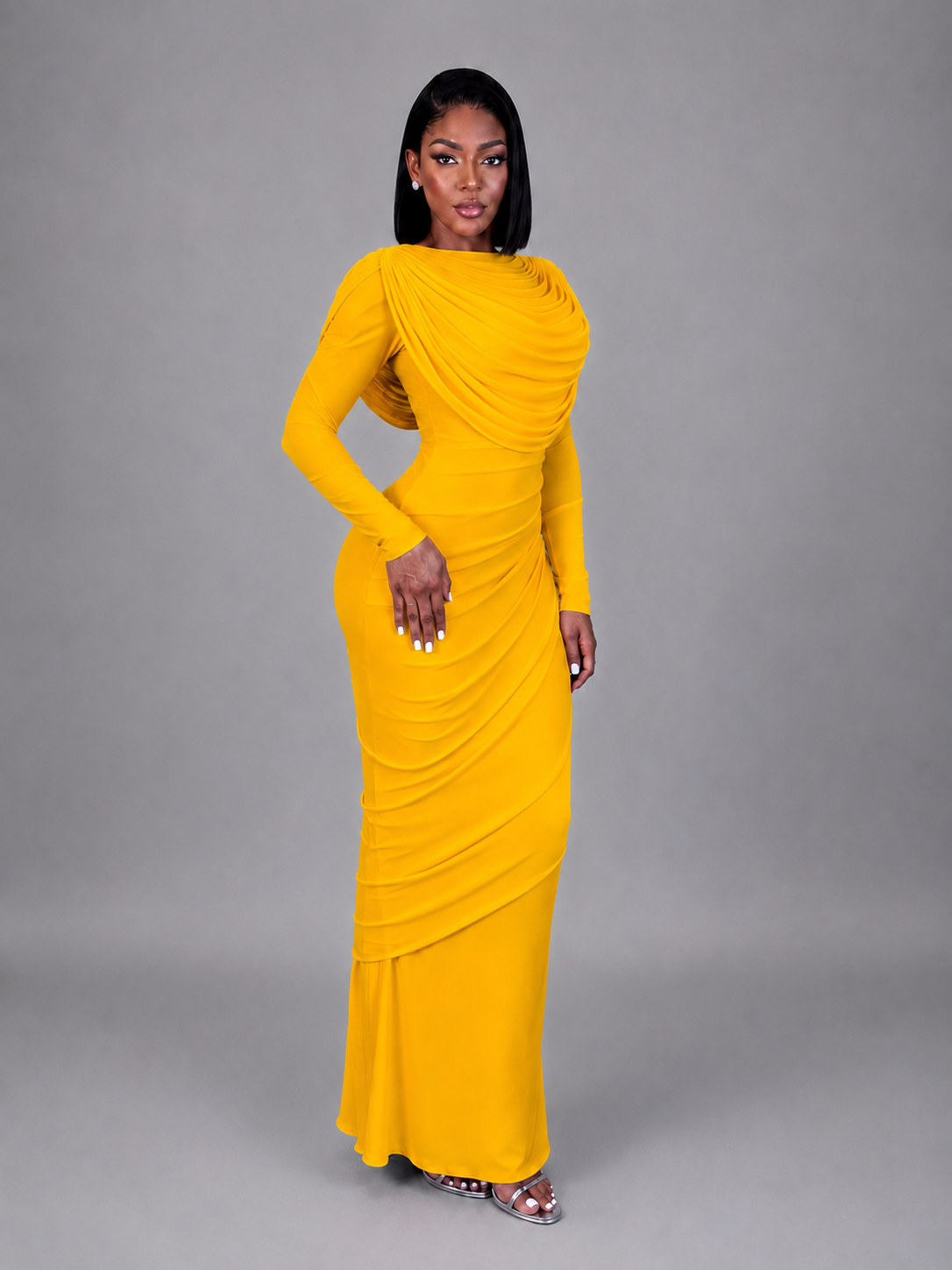 Zaria Draped Maxi Dress