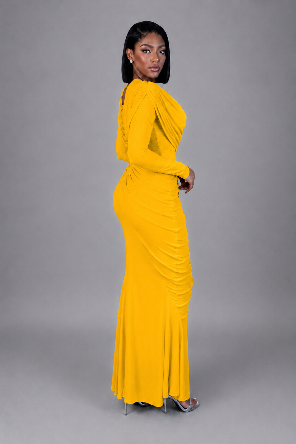 Zaria Draped Maxi Dress