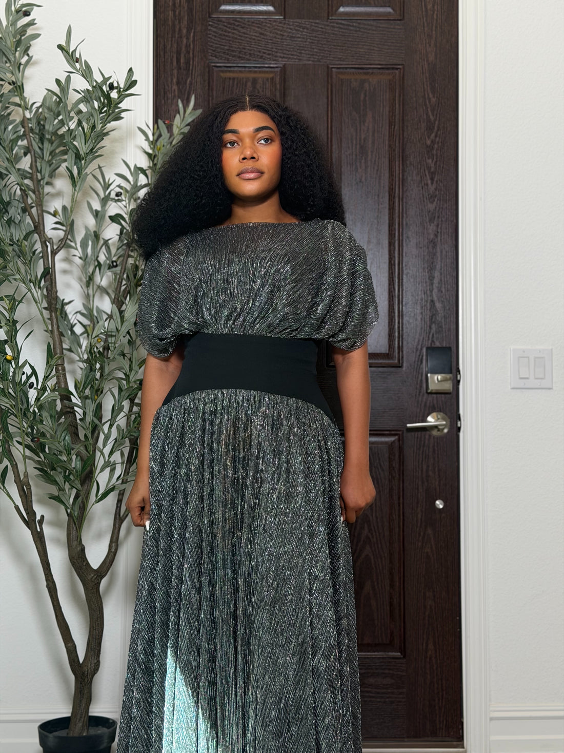Mettalic Sculpt Dress