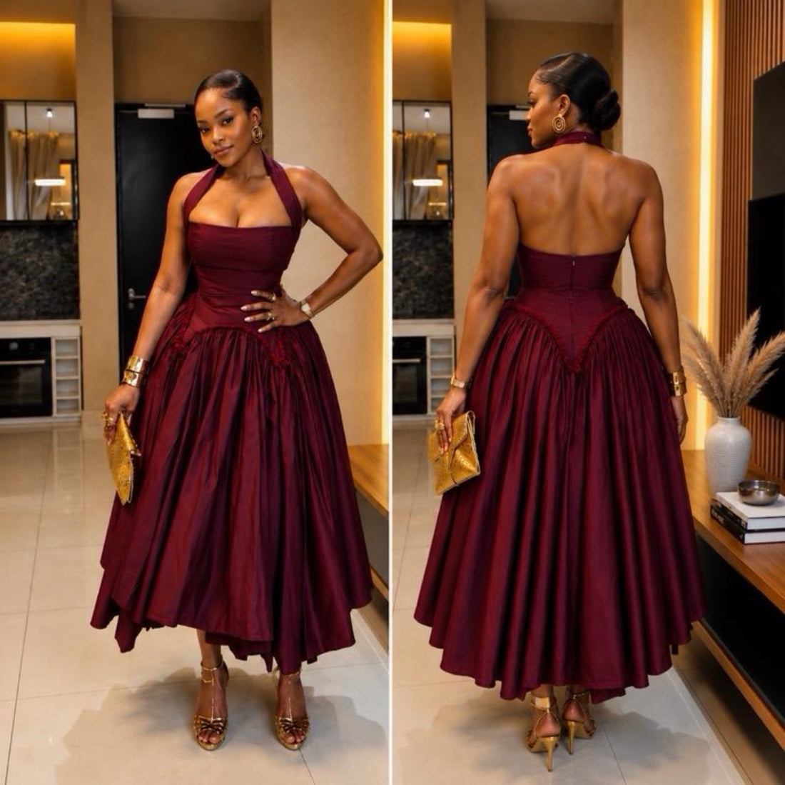 Halter Midi Dress