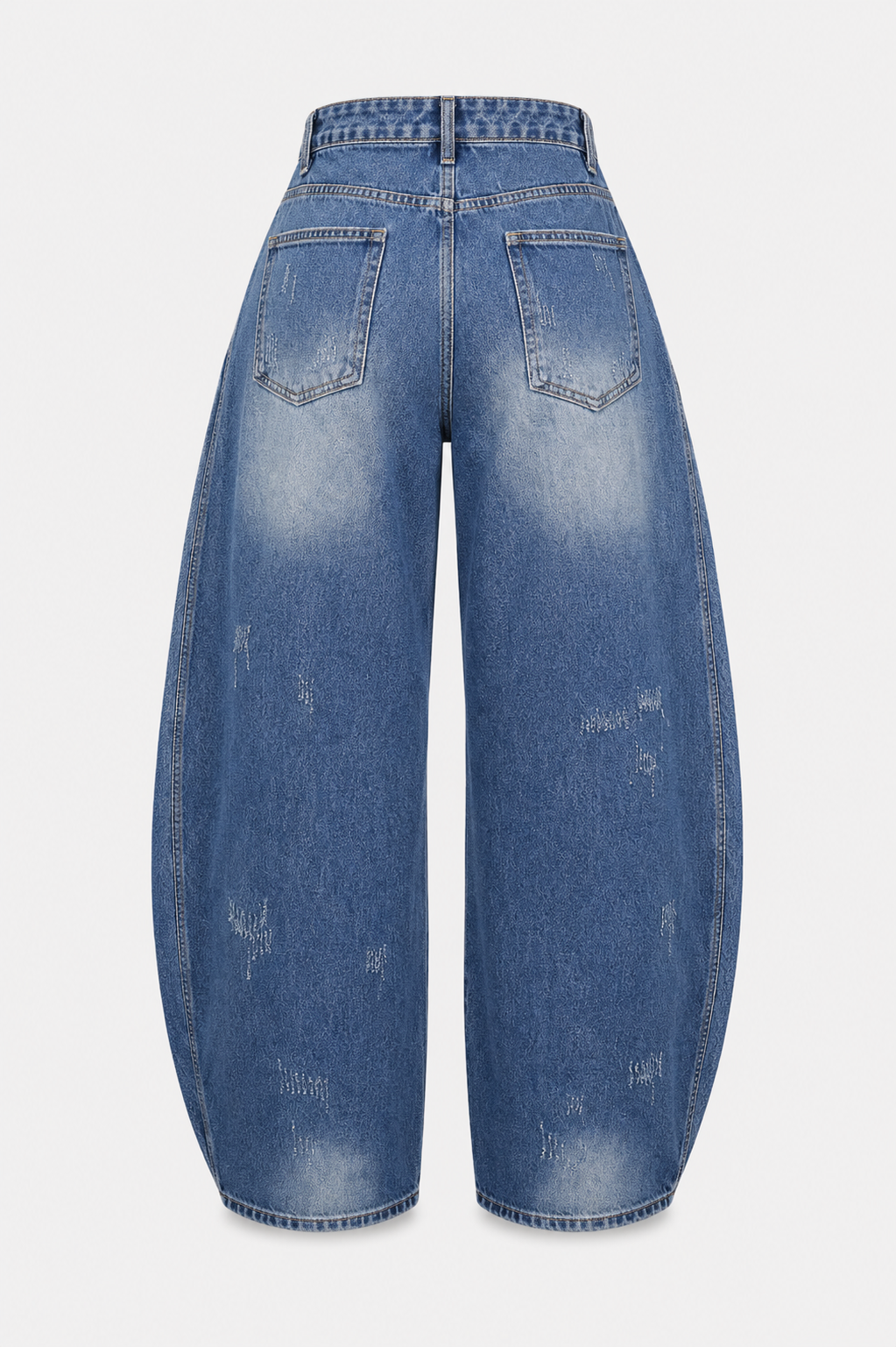 Patch Work Barrel Jeans