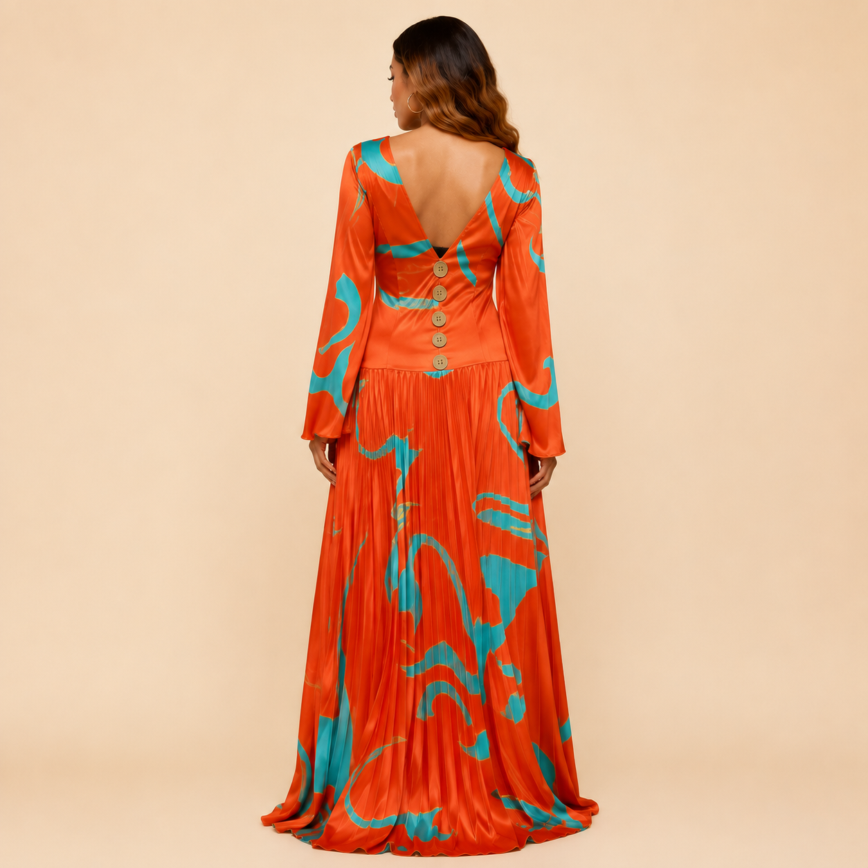 Sunset Pleated Gown