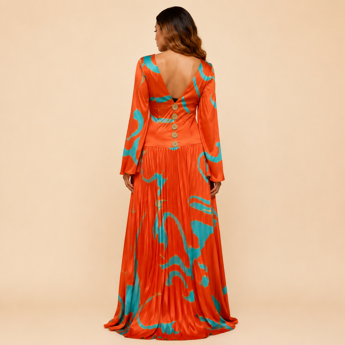 Sunset Pleated Gown