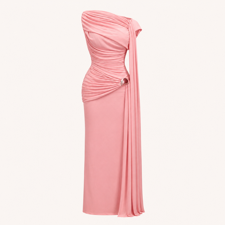 Ava Draped One Shoulder Gown