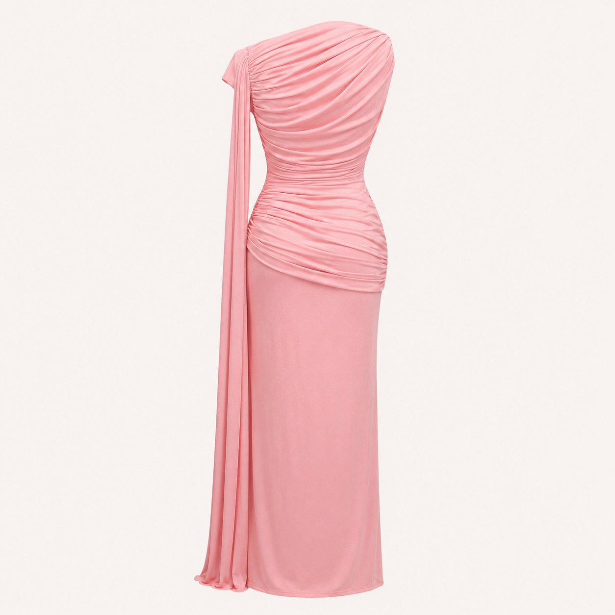 Ava Draped One Shoulder Gown