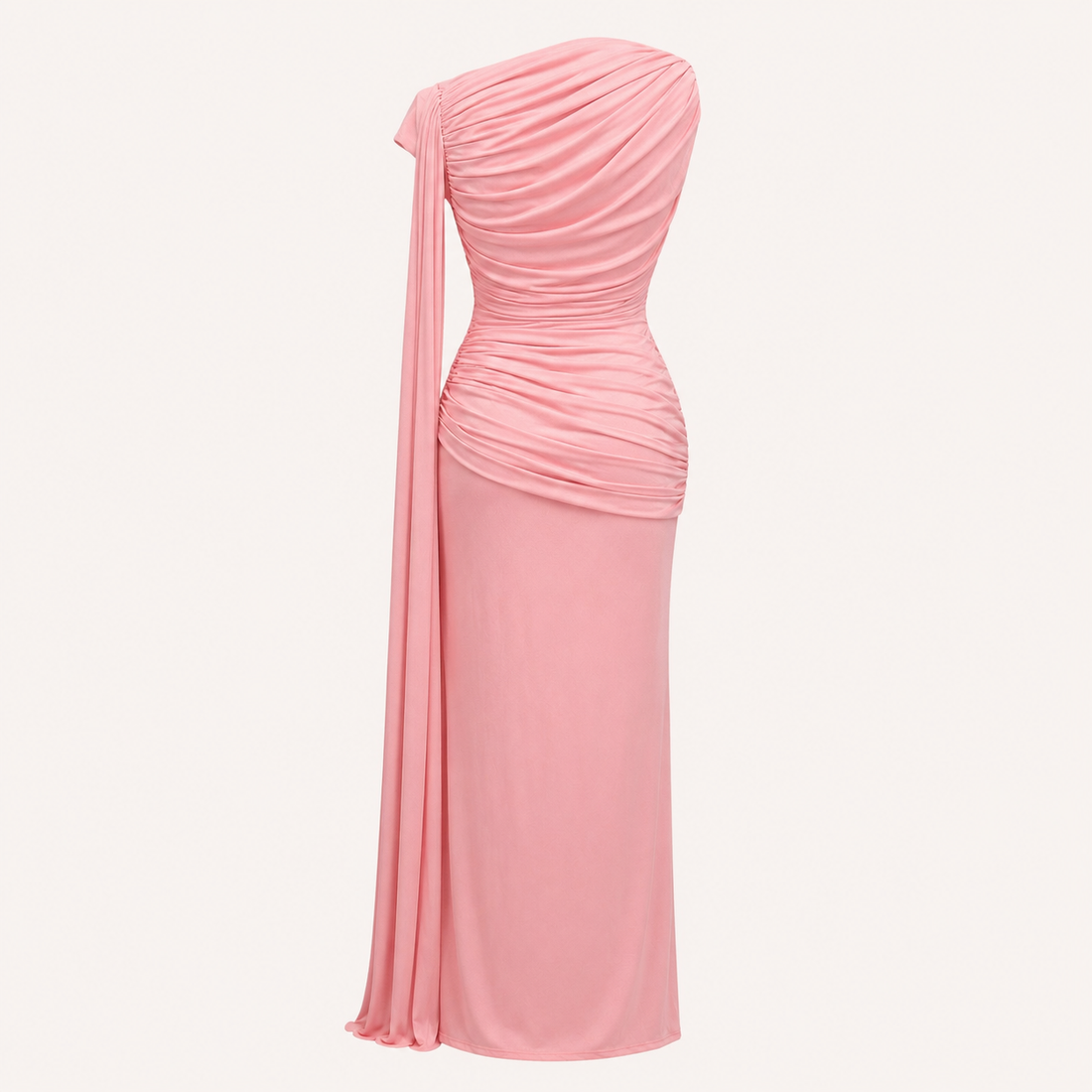 Ava Draped One Shoulder Gown