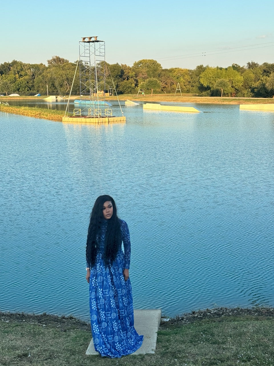 Ocean Blue Maxi Dress